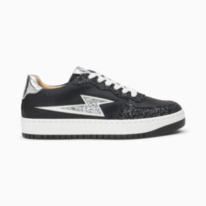 Celestine black and silver lace-up storm sneakers