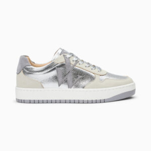 Cidem silver and grey monogram sneakers