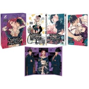 Criminelles Fiançailles Tome 8 . Avec jaquette réversible, Criminelles Fiançailles - Archives et un paravaent orné d'une illustration, Edition limitée