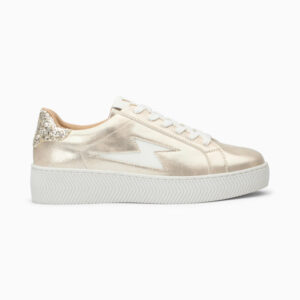 Elodie champagne lace-up storm sneakers