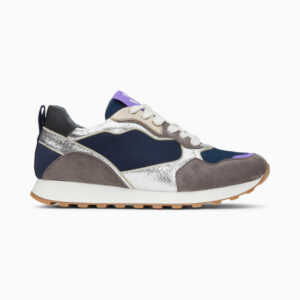 Fiona navy and silver sneakers with running sole