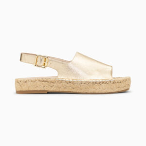 Marjolaine gold sandals with espadrille sole