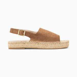 Marjolaine hazelnut brown sandals with espadrille sole