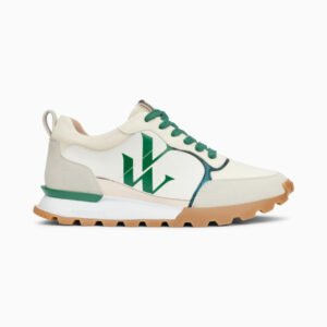 Ombelline green monogram sneakers with running sole