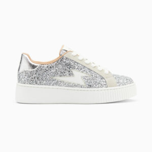 Pearl glittery silver storm sneakers