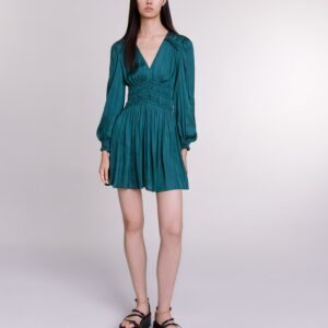 Robe courte satinée