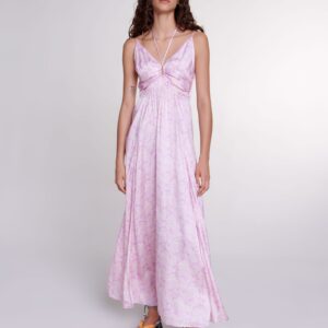 Robe longue imprimée ajourée