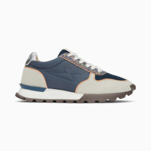 Silvanna blue and grey storm sneakers with running sole