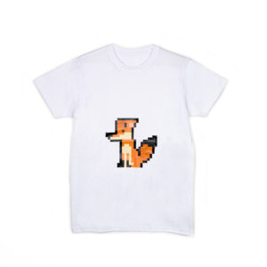 T-shirt pixel blanc