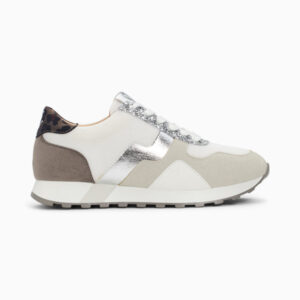Tessy silver sneakers with running sole