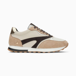 Victoire beige storm sneakers with running sole