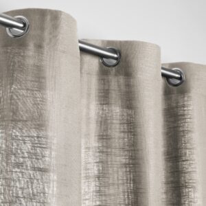 Bellavista chestnut beige silver eyelet curtain
