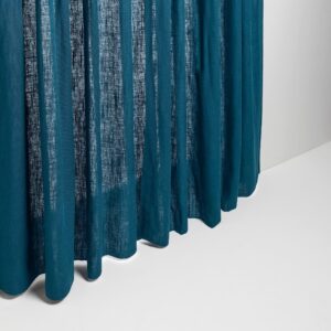 Bellavista lagoon blue pencil pleat curtain