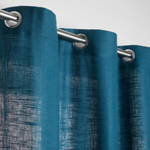 Bellavista lagoon blue silver eyelet curtain
