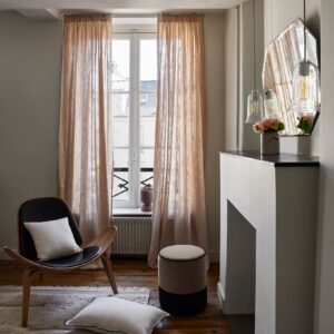 Bellavista sand beige pencil pleat curtain