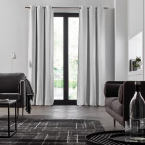 Bellavista white blackout lined eyelet curtain