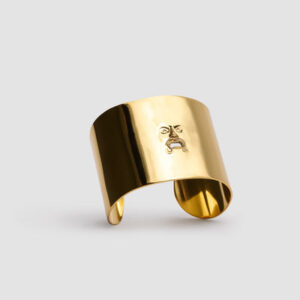 Bocca cuff in gold-plated brass - Gold - One Size
