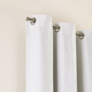Carlina white blackout lined eyelet curtain