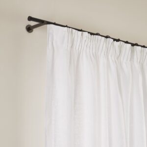 Carlina white pencil pleat curtain