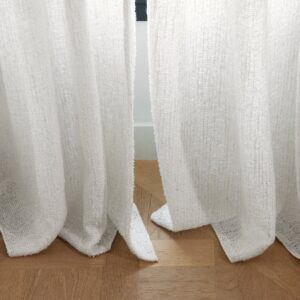 Celestina ivory back tab curtain