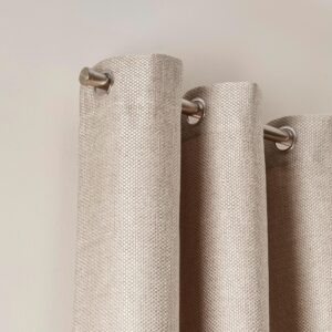 Coconut beige blackout lined eyelet curtain