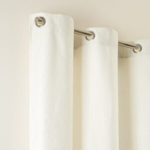 Coconut ivory blackout lined eyelet curtain