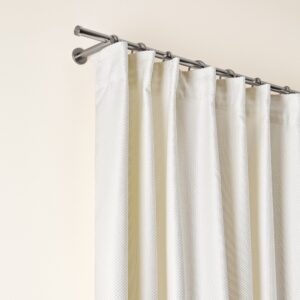 Coconut ivory blackout lined pencil pleat curtain