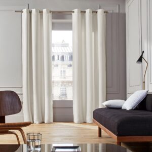 Coconut ivory eyelet curtain