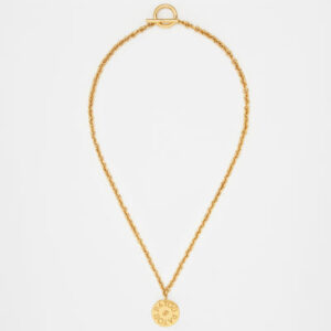 Coin pendant necklace in gold-plated brass - Gold - One Size