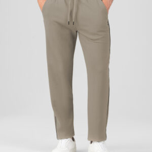 Cotton Piqué Pants w. Piping: Dusty Beige