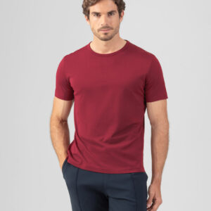 Crew Neck T-Shirt Eyelet Edition: Burnt Red