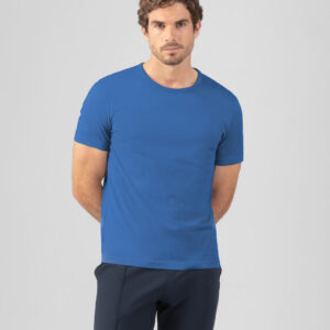 Crew Neck T-Shirt Eyelet Edition: Fjord Blue