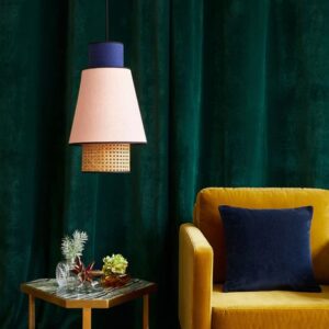 Dario dark green and black bourdon stitch black eyelet curtain