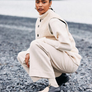 Derbies Deborah - Black fur-lined leather