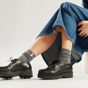 Derbies Deborah - Black leather