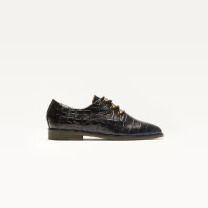 Derbies Denise - Black croco leather XL