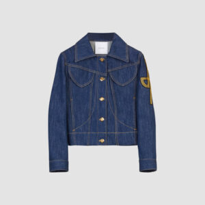 Embroidered logo denim jacket - Rodeo Blue - 44