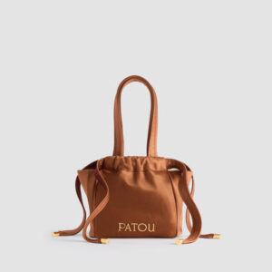 Evening pouch in recycled satin - Autumn Leaf - One Size