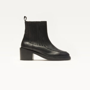 Heeled boots Janine - Black leather