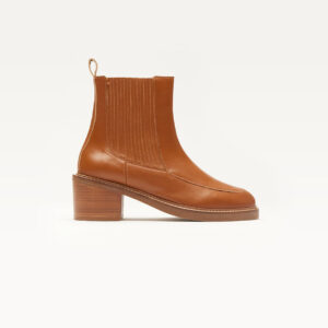 Heeled boots Janine - Cognac leather