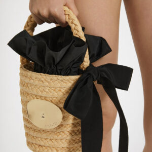 Iconic bucket bag in raffia - Vanilla - One Size