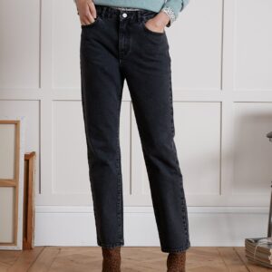 Jean droit femme Sandra - coton biologique, délavage écoresponsable