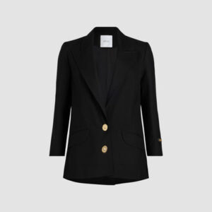 Jewellery button wool jacket - Black - 44