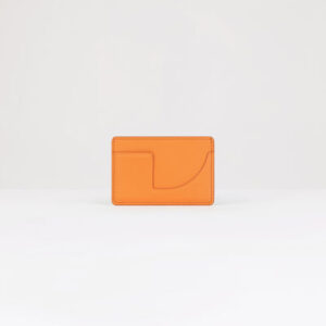 JP cardholder in leather - Bright Orange - One Size