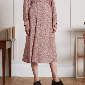 Jupe mi-longue femme tissu Liberty Babingdon - Limited Collection