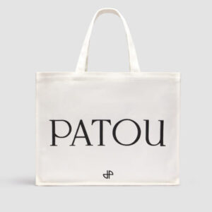 Large Patou tote in cotton canvas - White - One Size