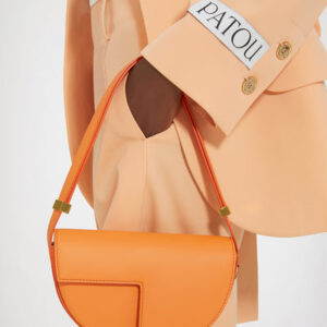 Le Petit Patou bag in leather - Bright Orange - One Size