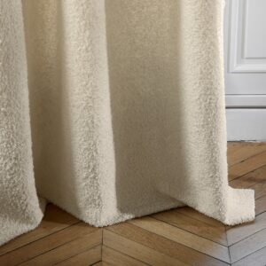 Leonard beige silver eyelet curtain