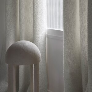 Leonard ivory pencil pleat curtain