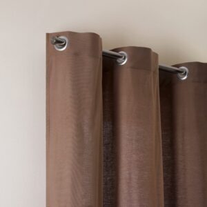 Lorca grey silver eyelet curtain